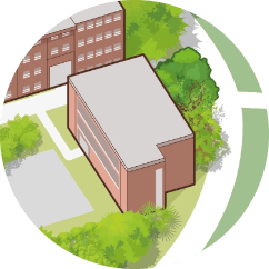 Illustration of the St Josephs building at Loreto College Manchester