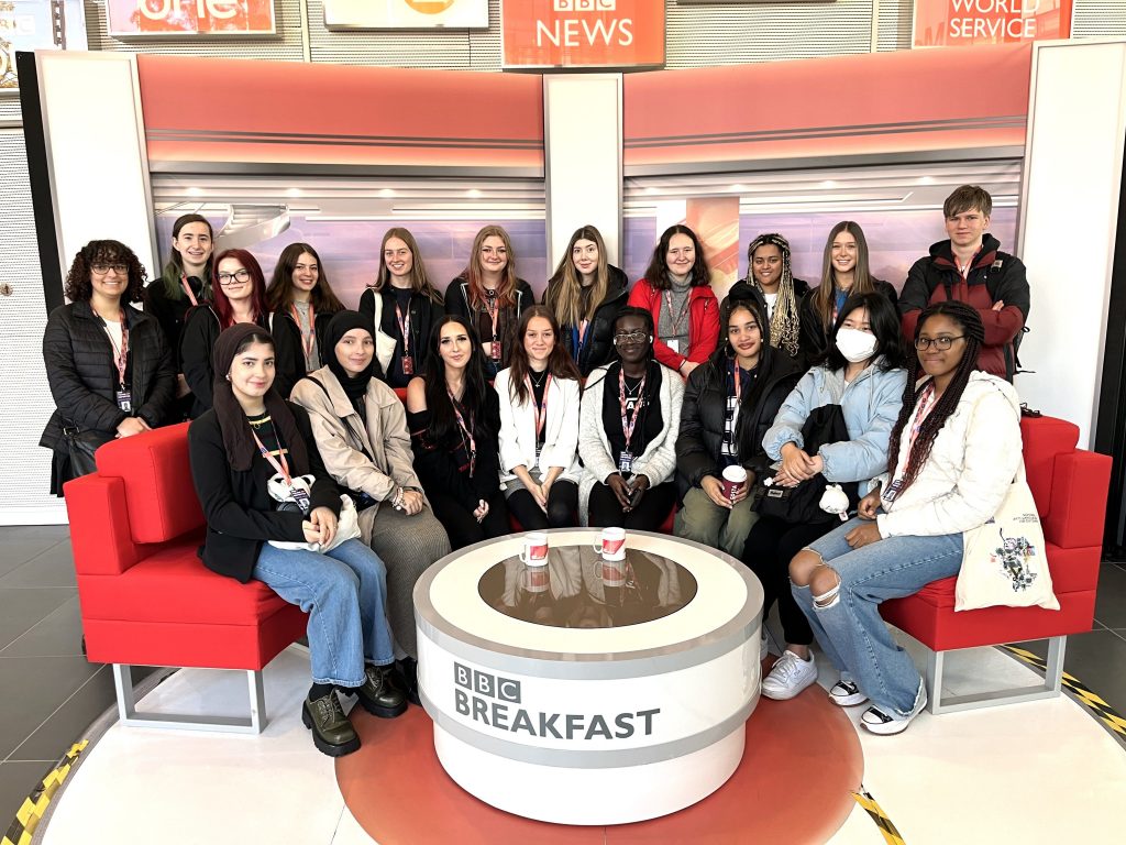 Loreto Film and Media students at the BBC 100th birthday bash