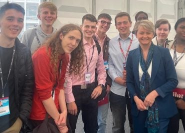 Loreto students pictured with the Home Secretary Yvette Cooper