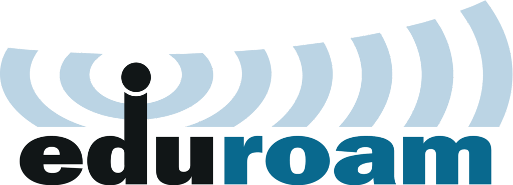 eduroam (education roaming) logo links to the official eduroam website
